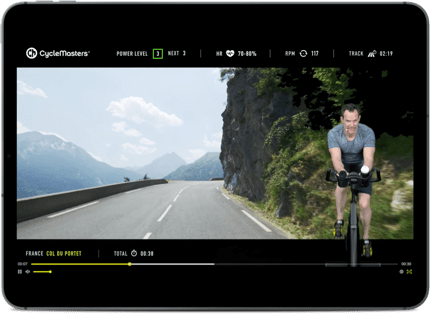 iPad CycleMasters fiets lessem app