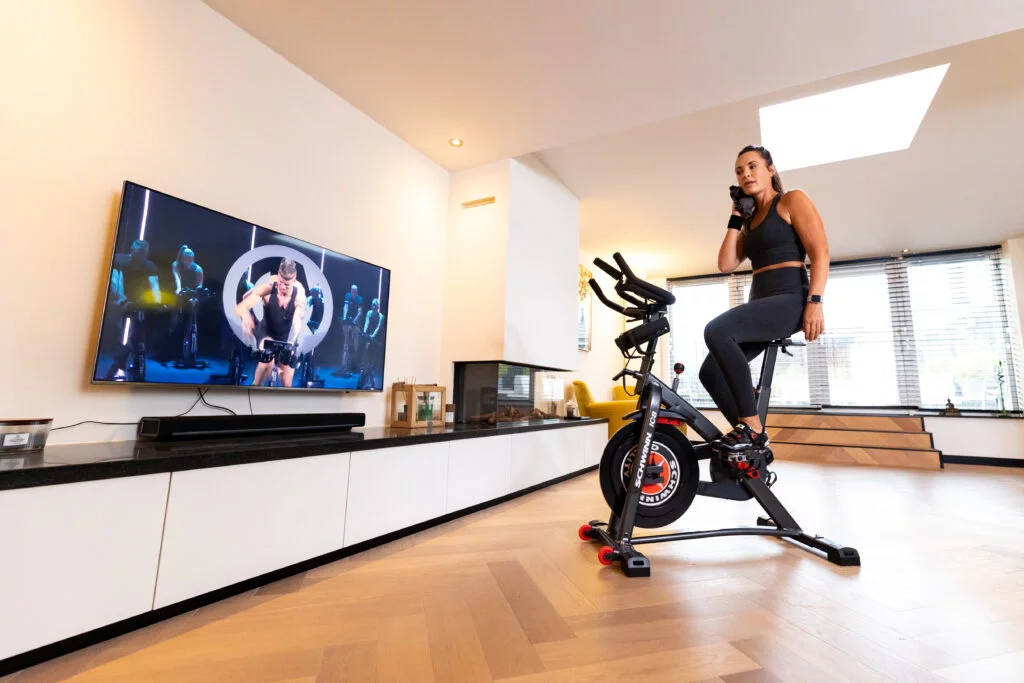 woman on smart bike 